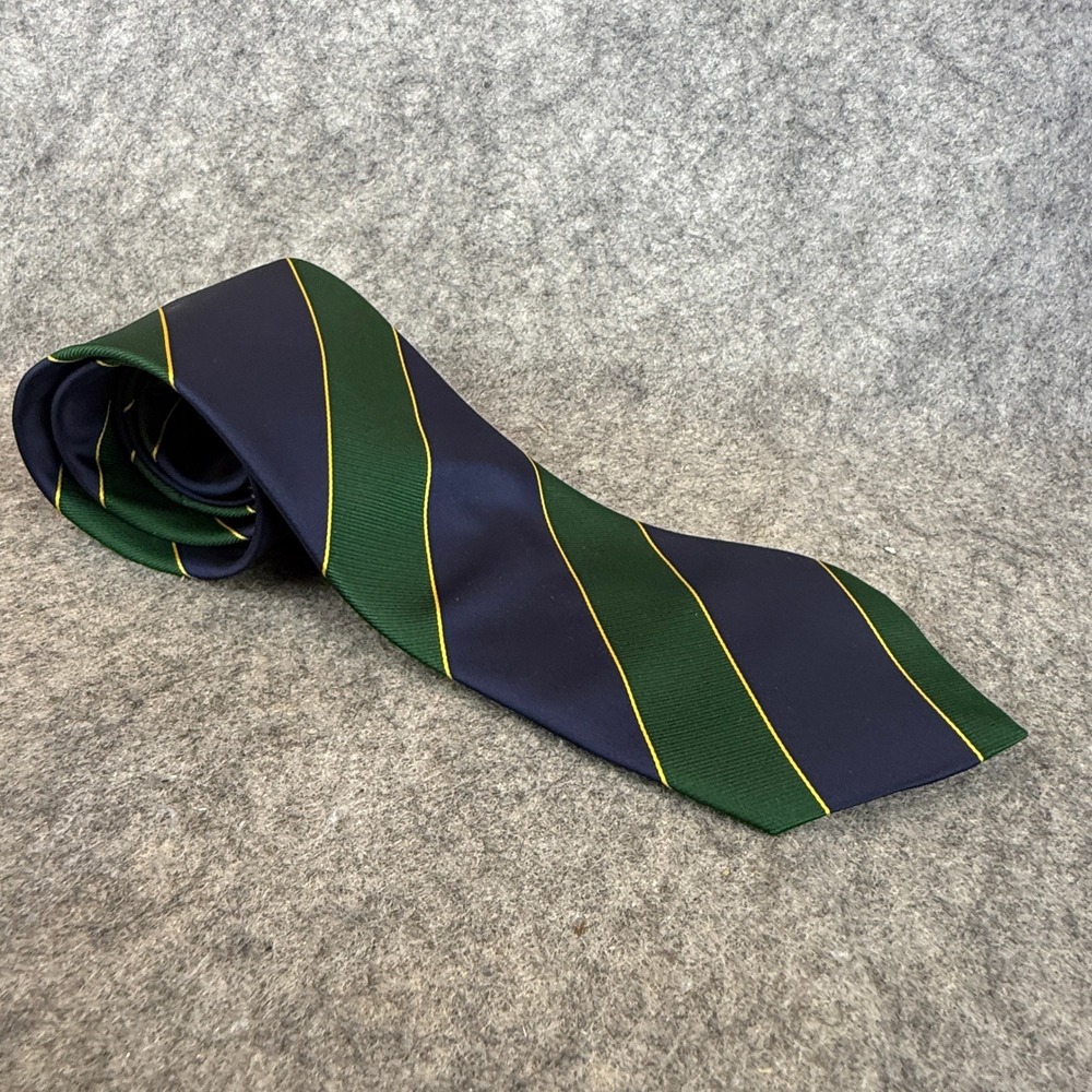 Rosses Point County Sligo Golf Club Tie Navy Green Striped CSGC 1894 Ireland
